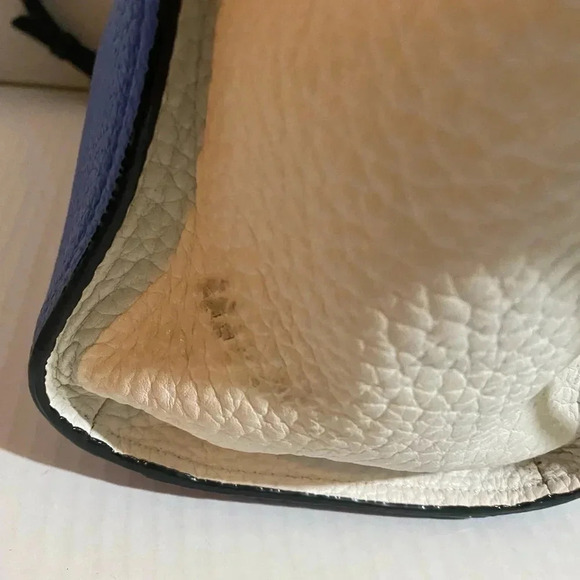 Kate spade blue white pebbled leather satchel handbag - Picture 8 of 15